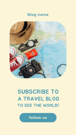 Travel Blog Promotion Instagram Video Story Modelo de Design