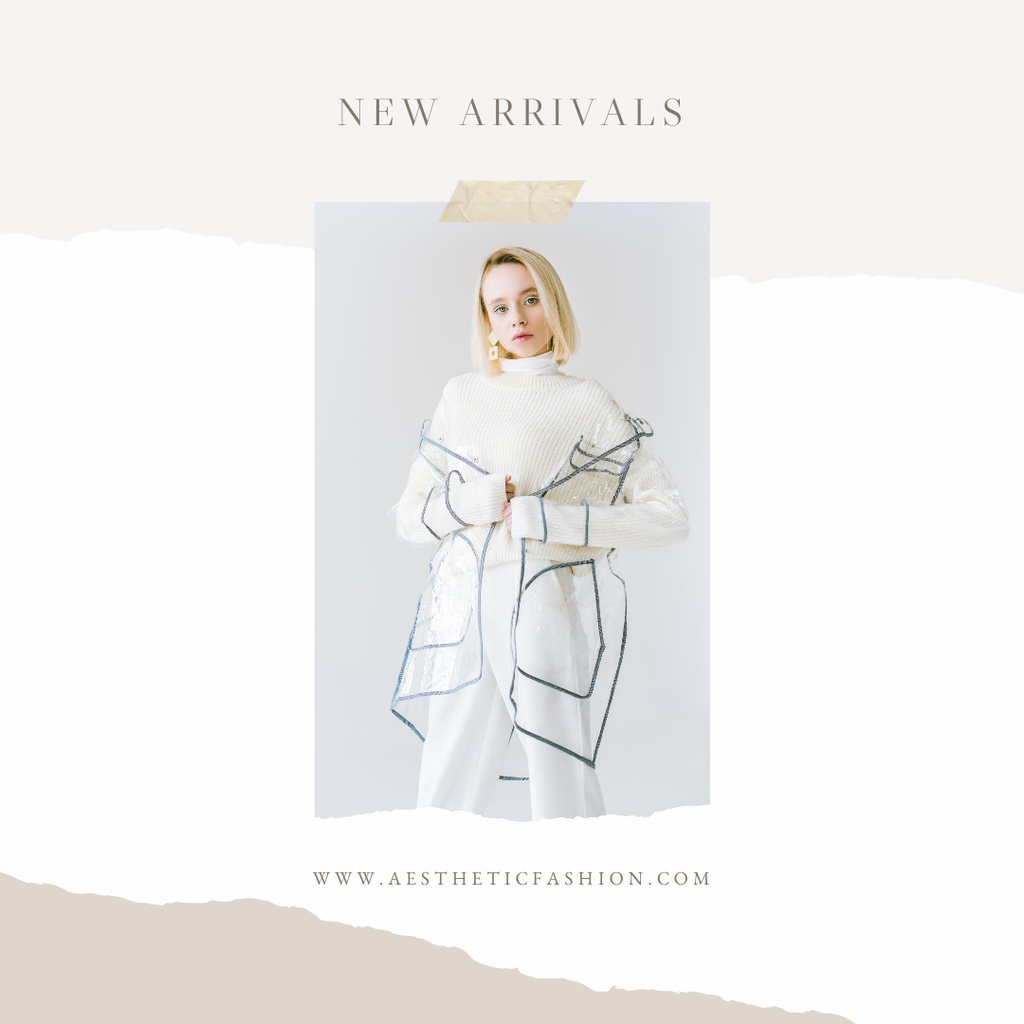 Presentation of the New Fashion Arrival Women's Collection Instagram Design Template