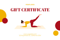 Gift Voucher for Yoga Classes with Woman on Mat