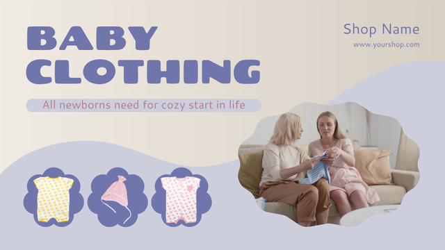 Plantilla de diseño de Perfect Baby Clothing At Discounted Rates Full HD video 