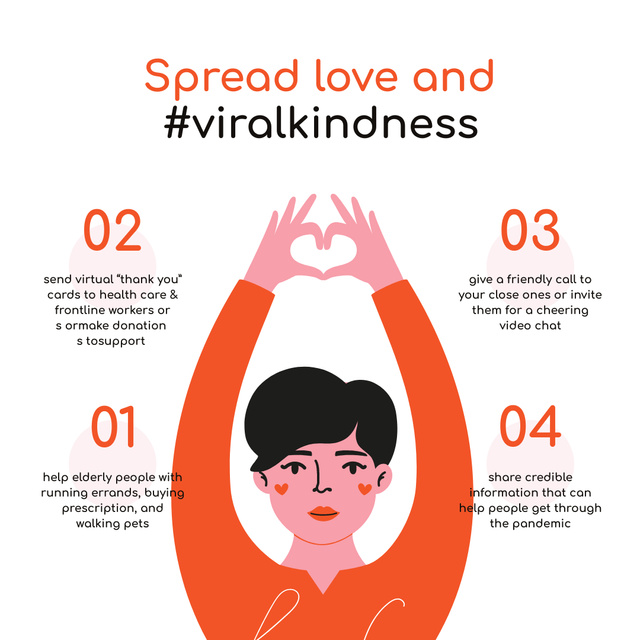 Modèle de visuel #ViralKindness Help Offer during Quarantine - Instagram