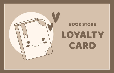 Plantilla de diseño de Bookstore Discount with Cute Cartoon Illustration Business Card 85x55mm 