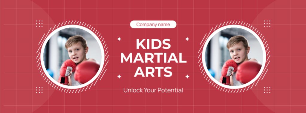 Template di design Martial Arts Classes For Chilren Facebook cover
