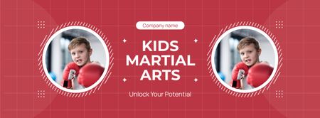 Modèle de visuel Cours d'arts martiaux pour enfants - Facebook cover