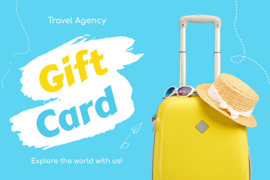 Ontwerpsjabloon van Gift Certificate van Travel Agency Discount
