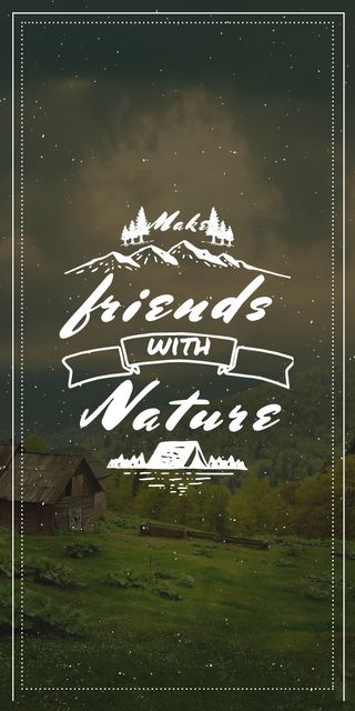 Nature Quote Scenic Mountain View Graphic – шаблон для дизайну