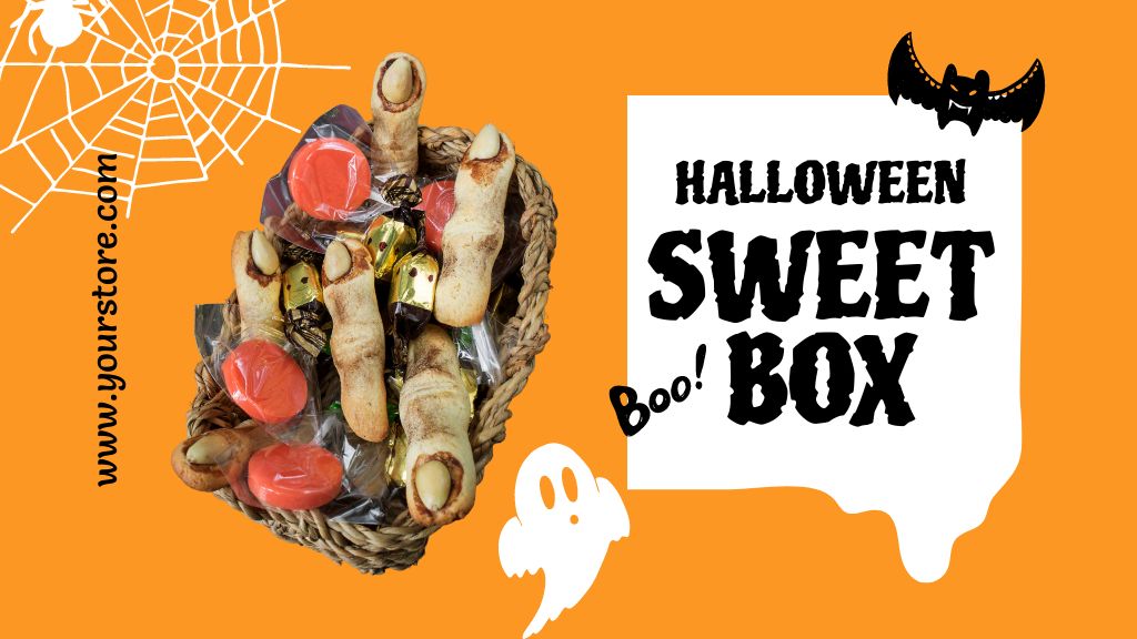 Platilla de diseño Halloween Sweet Box Offer Label 3.5x2in
