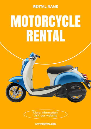 Scooter Rental Services Poster A3 Design Template