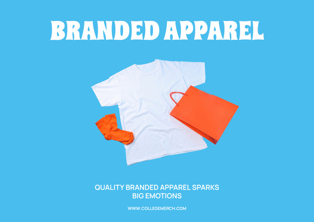 Branded Apparel and Merchandise Offer for Students Poster B2 Horizontal Πρότυπο σχεδίασης