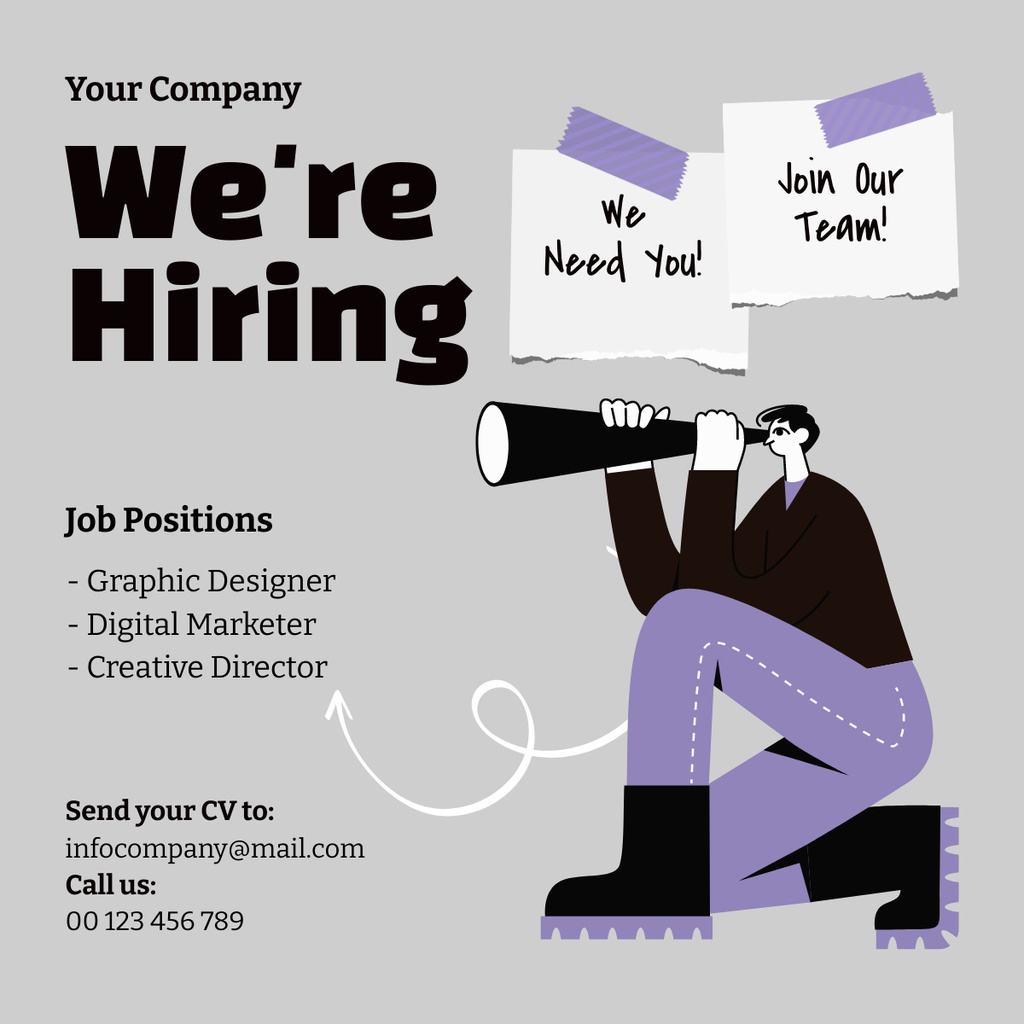 Template di design Hiring Specialists to a Few Positions LinkedIn post