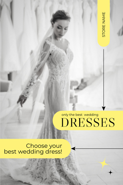 Plantilla de diseño de Best Wedding Dresses for Beautiful Bride Pinterest 