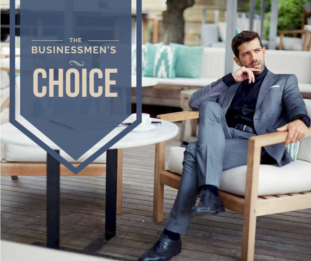 Businessman wearing Stylish Suit Facebook tervezősablon