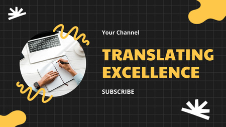 Professional Translating Vlog Episode Promotion Youtube Design Template