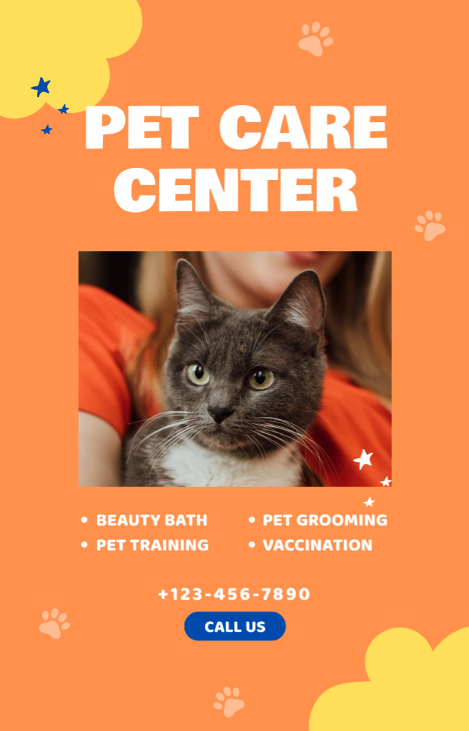 Pet Care Center Ad on Orange IGTV Cover – шаблон для дизайну