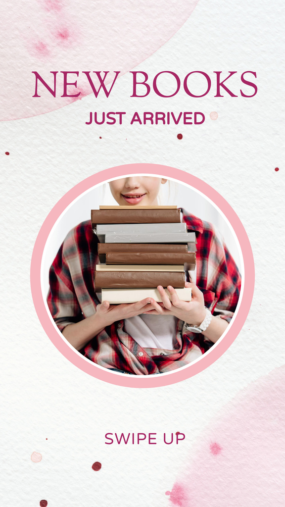 Szablon projektu Bookstore Ad with Woman Instagram Story