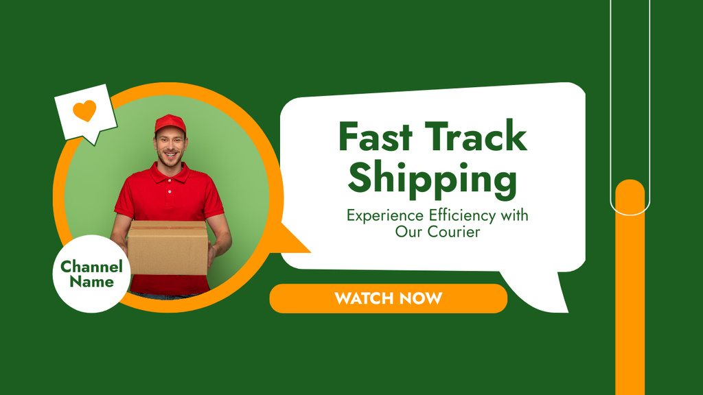 Designvorlage Fast Track Shipping für Youtube Thumbnail