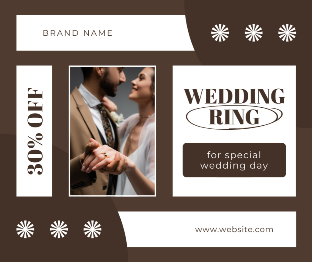 Wedding Rings Discount Offer Facebook Πρότυπο σχεδίασης