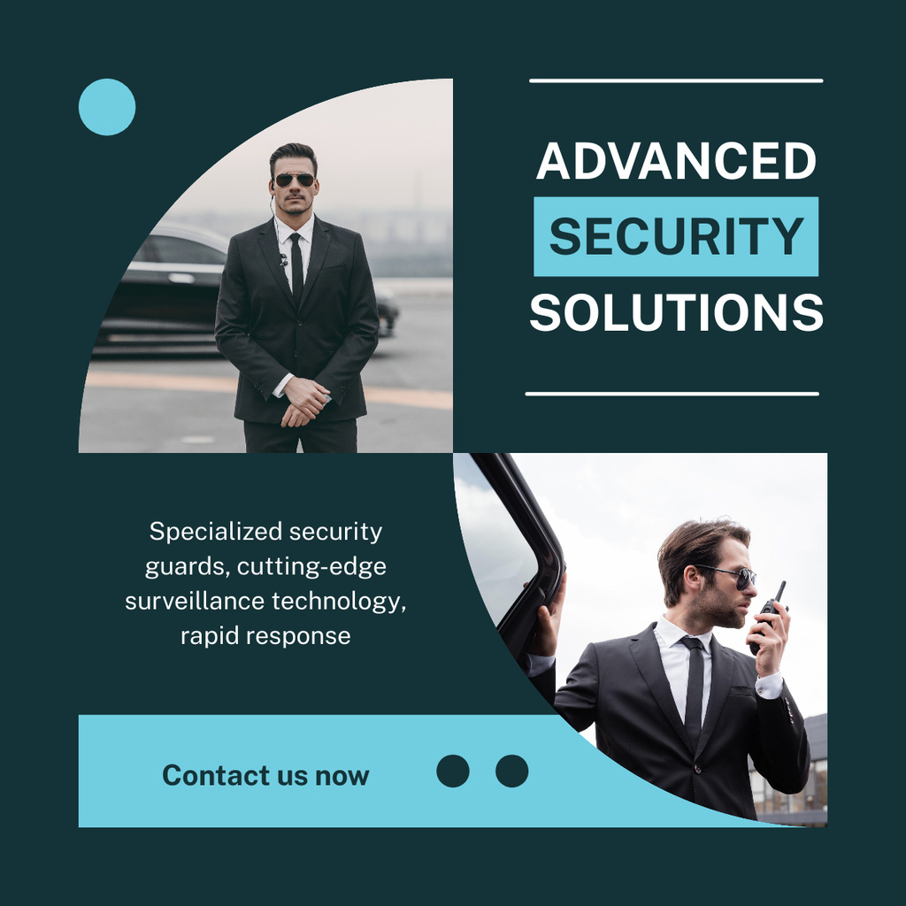 Platilla de diseño Advanced VIP Security Services LinkedIn post