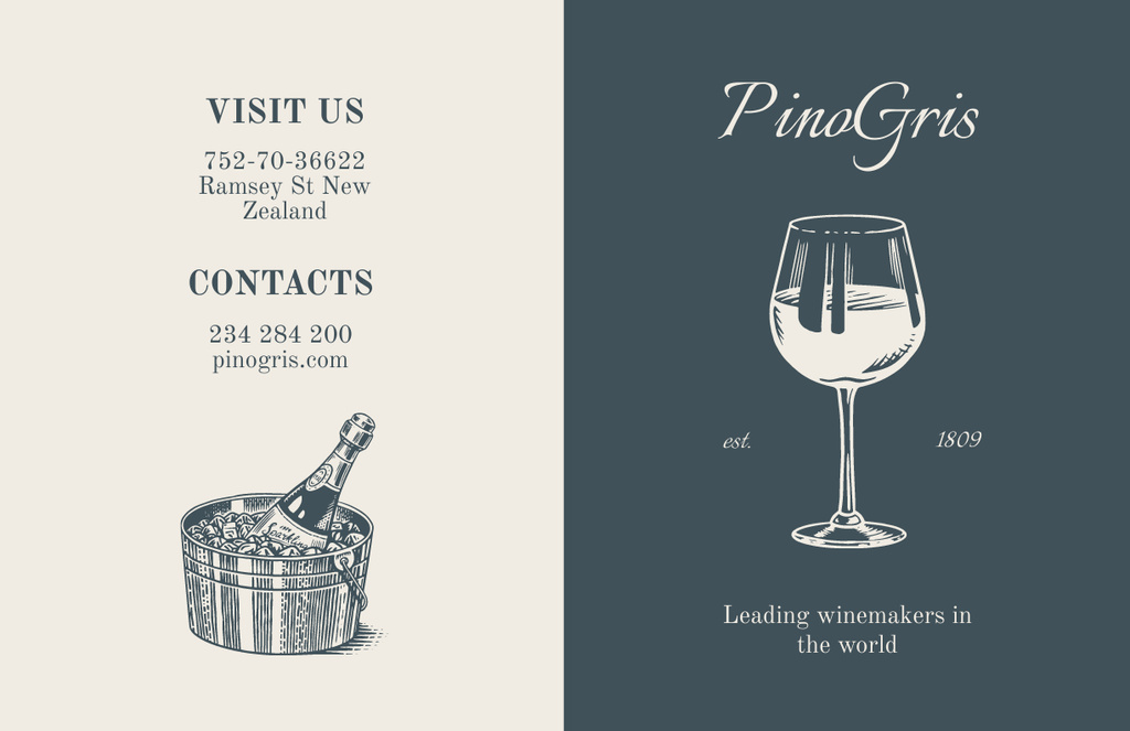 Modèle de visuel Wine Tasting Ad with Bottle and Wineglass Sketch - Brochure 11x17in Bi-fold