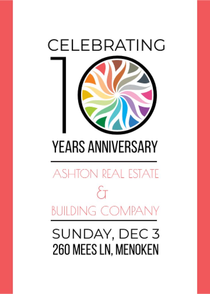 Platilla de diseño Celebrating company 10 years Anniversary Flayer