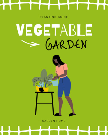Vegetables Garden Planting Guide Poster 16x20in Design Template