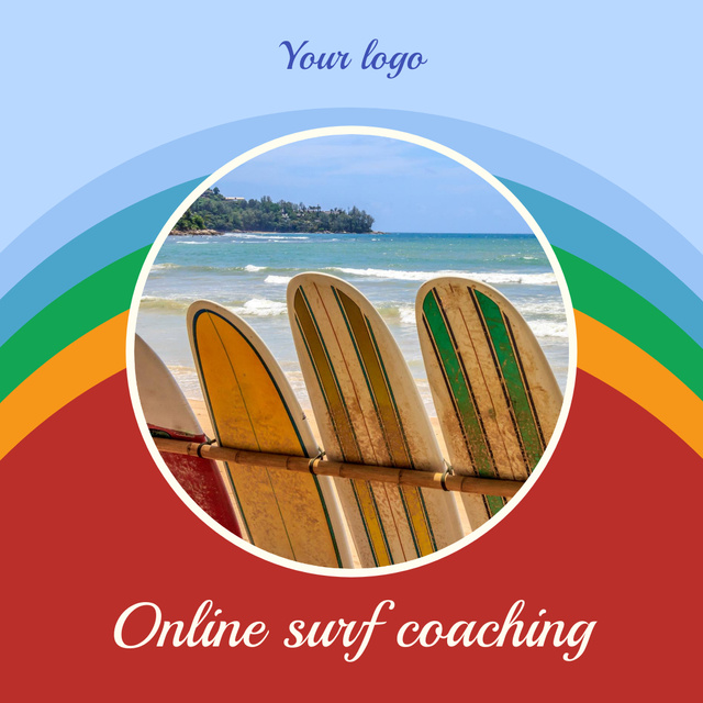 Online Surf Coaching Offer Animated Post Tasarım Şablonu