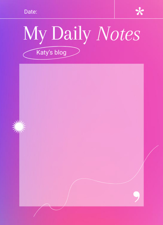 Blog Posting Planning Notepad 4x5.5in Design Template