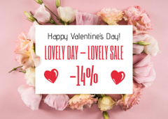 Sale Offer on Valentine's Day With Floral Bouquet