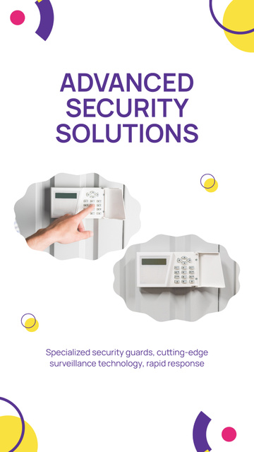 Platilla de diseño Advanced Security Solutions for Home and Business Instagram Video Story