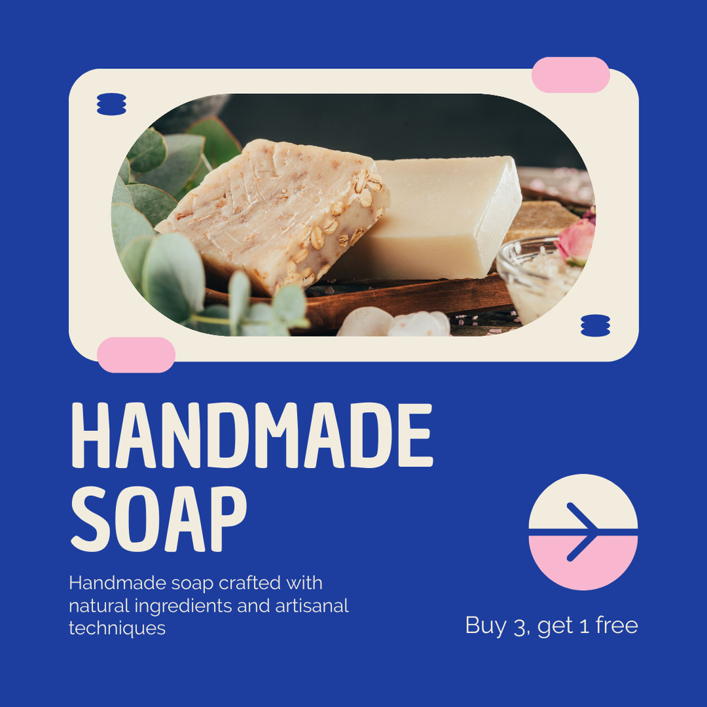 Handmade Scented Soap Offer Instagram AD Modelo de Design