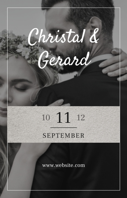 Wedding Announcement with Attractive Couple IGTV Cover Design Template