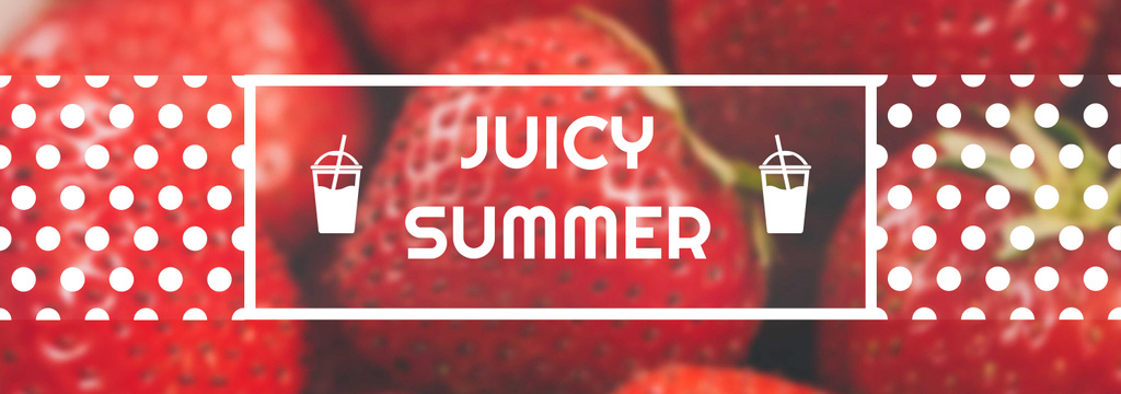 Platilla de diseño Summer Offer Red Ripe Strawberries Tumblr