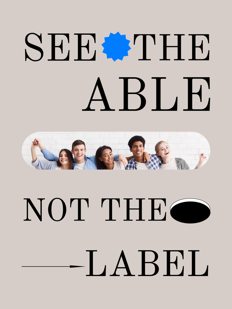 Motivation of Anti-Racism Poster 36x48in Design Template