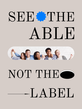 Motivation of Anti-Racism with Diverse People Poster 36x48in Design Template