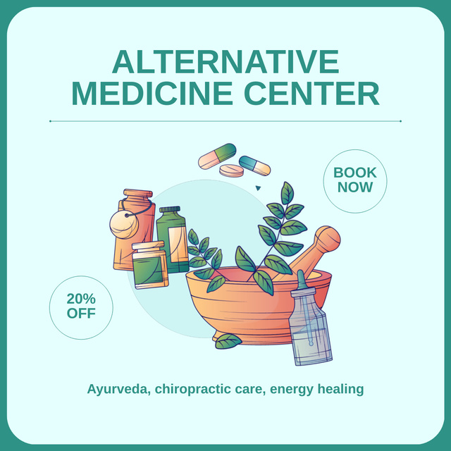Designvorlage Wellness and Healing Center With Booking And Discount für Animated Post