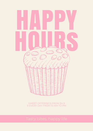 Happy Hours in Bakery Flayer Design Template