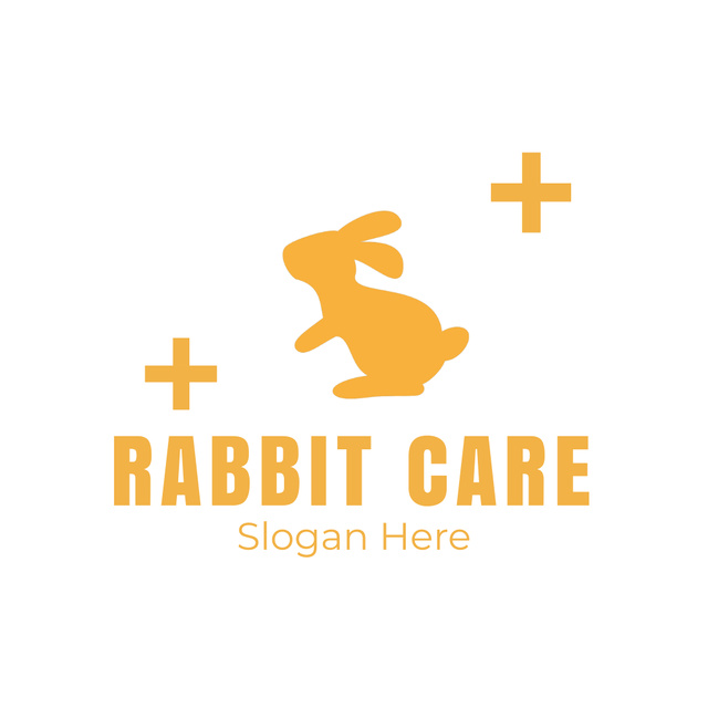 Rabbit Care and Services of Ratologist Animated Logo Šablona návrhu
