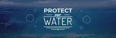Water protection Motivation Email header Πρότυπο σχεδίασης