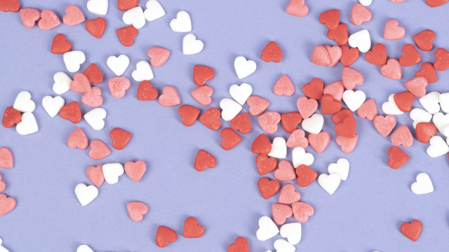 Plantilla de diseño de Valentine's Day with Cute Little Hearts Zoom Background 