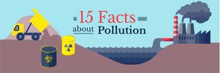 Platilla de diseño Facts about Pollution Email header