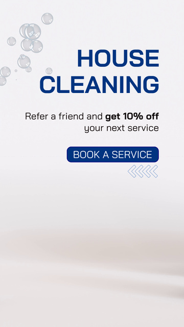 Plantilla de diseño de House Cleaning Service With Discount And Booking TikTok Video 