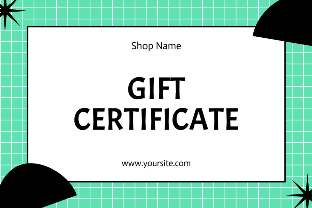 Template di design Special Gift Voucher in Green Frame Gift Certificate