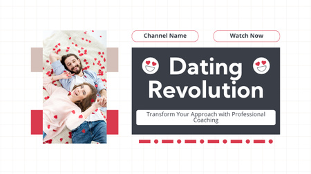 Ontwerpsjabloon van Youtube Thumbnail van Dating Revolution-kanaal