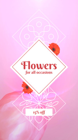 Flowers Sale Offer For Every Occasion TikTok Video Šablona návrhu