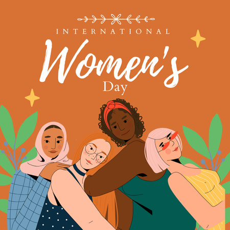 Diverse Women celebrating International Women's Day Instagram Design Template