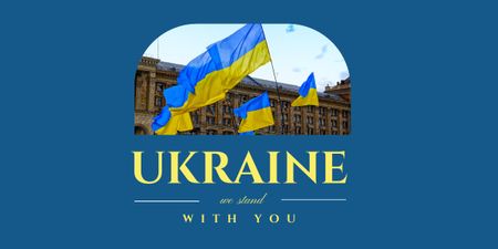 Modèle de visuel ukraine, nous sommes avec vous - Image