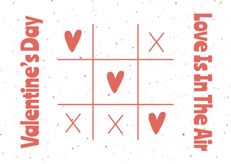 Happy Valentine's Day Greeting on White Card – шаблон для дизайну