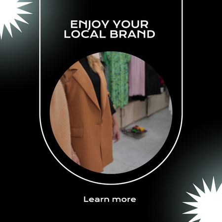 Shopping In Local Clothes Brand Animated Post Design Template
