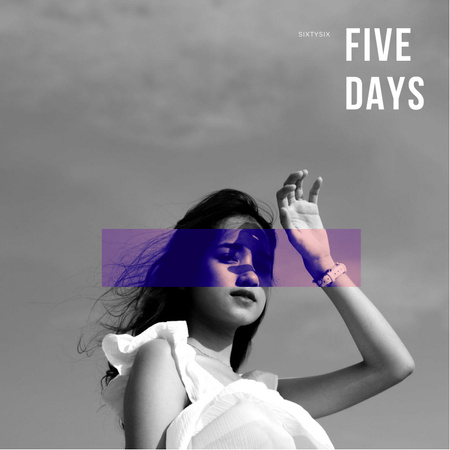Template di design Five Days I'ts New Music Album  Album Cover