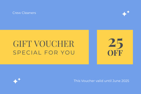  Discount Voucher for Cleaning Services Gift Certificate – шаблон для дизайну